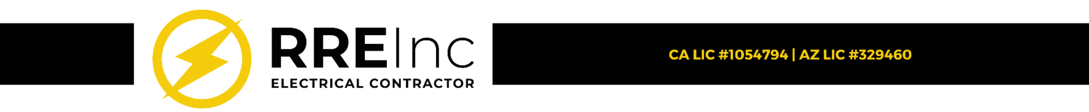 RRE Inc Electrical Contractor | CA LIC #1054794 | AZ LIC #329460